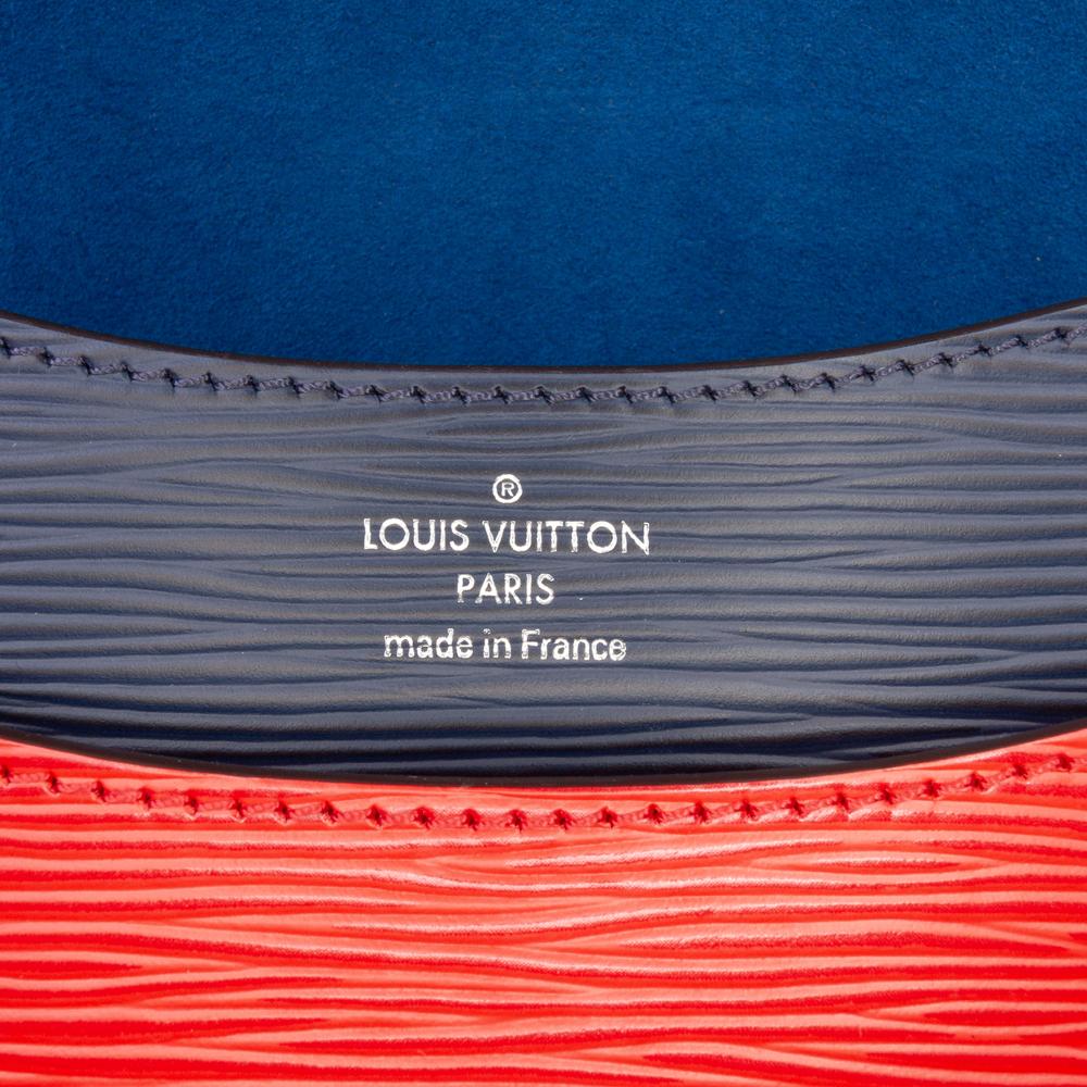 Louis Vuitton AB Louis Vuitton Blue Navy with Red Epi Leather Leather Tricolor Epi Neo Monceau France