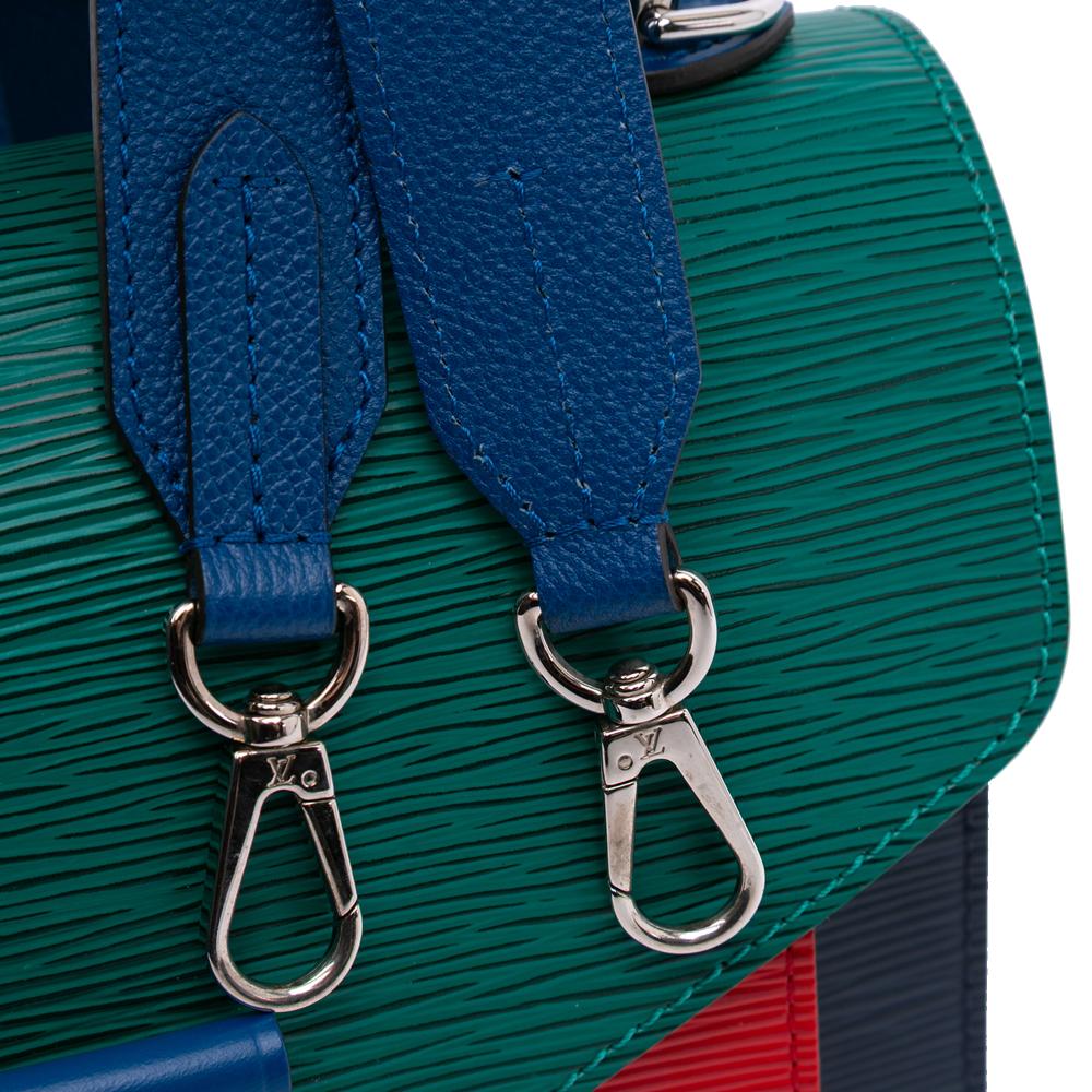 Louis Vuitton AB Louis Vuitton Blue Navy with Red Epi Leather Leather Tricolor Epi Neo Monceau France