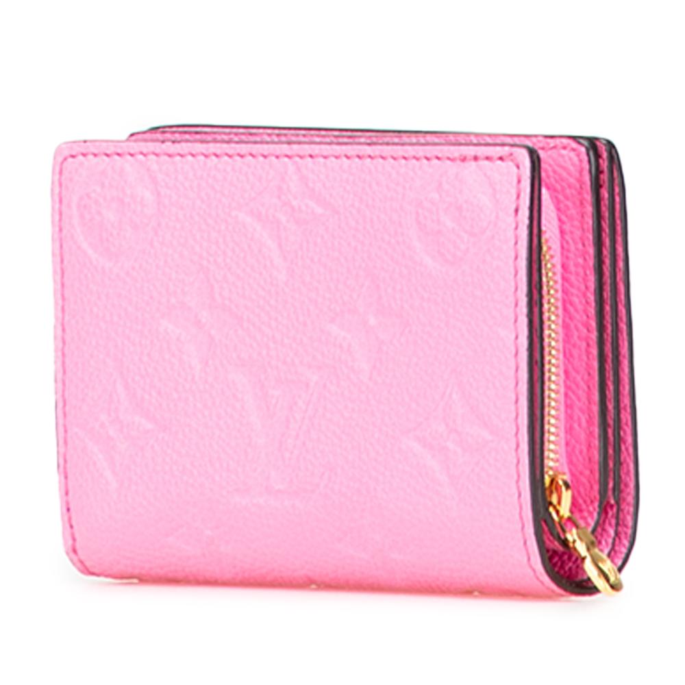 Louis Vuitton AB Louis Vuitton Pink Monogram Empreinte Leather Clea Small Wallet France