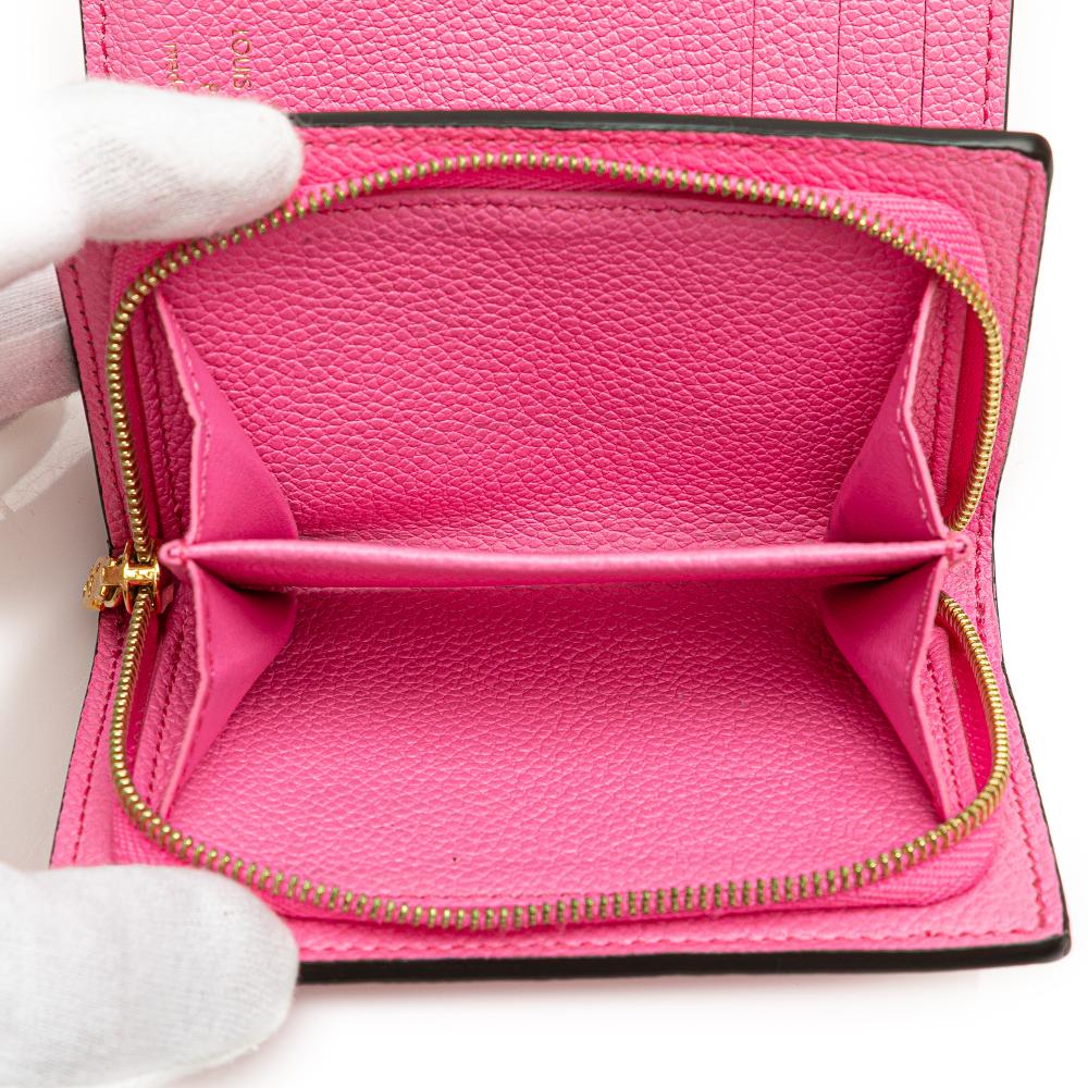 Louis Vuitton AB Louis Vuitton Pink Monogram Empreinte Leather Clea Small Wallet France