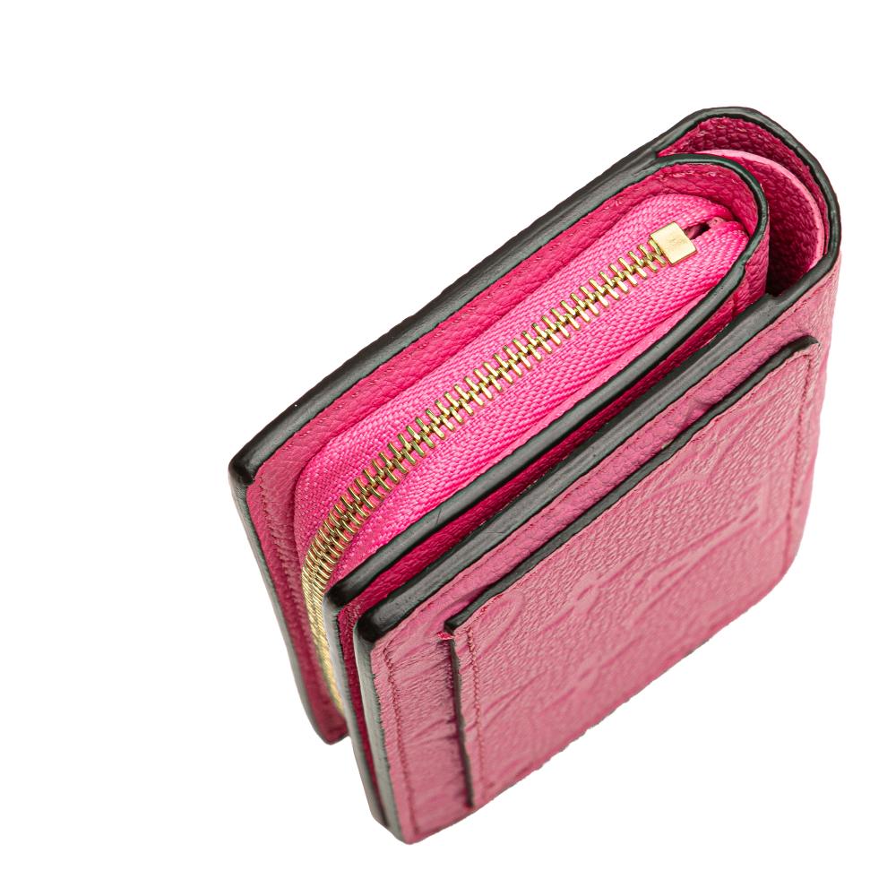 Louis Vuitton AB Louis Vuitton Pink Monogram Empreinte Leather Clea Small Wallet France
