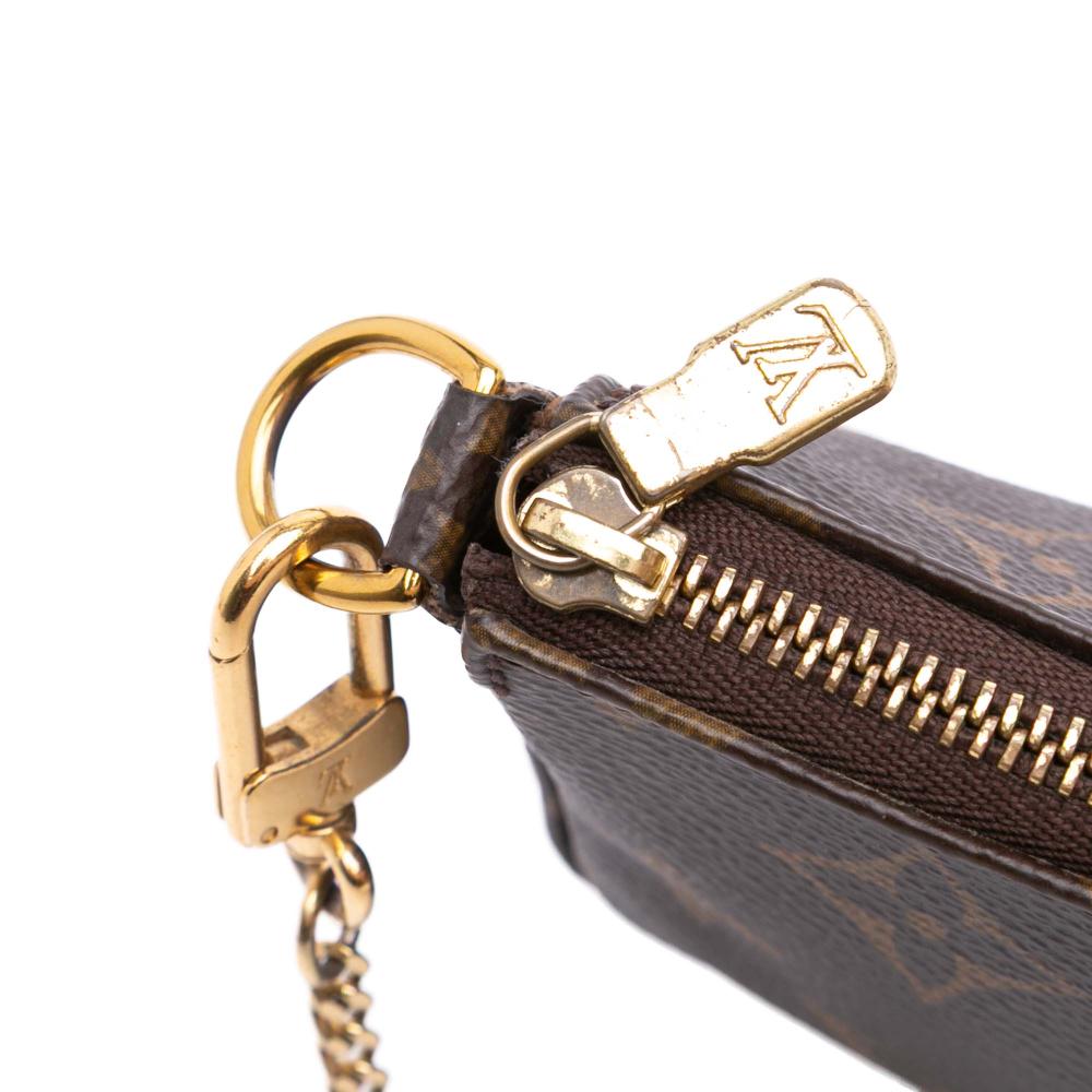 Louis Vuitton B Louis Vuitton Brown Monogram Canvas Fabric Monogram Mini Pochette Accessoires Spain
