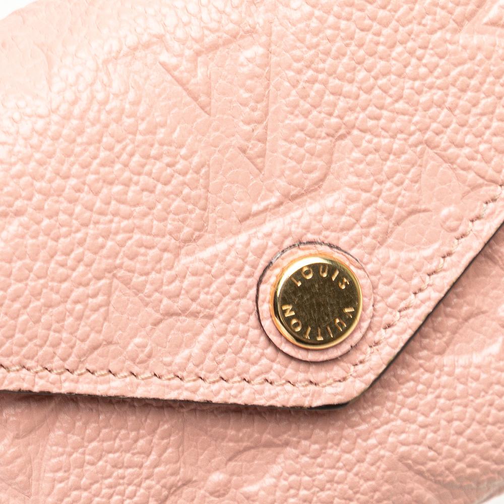Louis Vuitton B Louis Vuitton Pink Monogram Empreinte Leather Zoe Wallet France