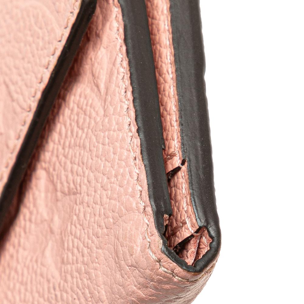 Louis Vuitton B Louis Vuitton Pink Monogram Empreinte Leather Zoe Wallet France