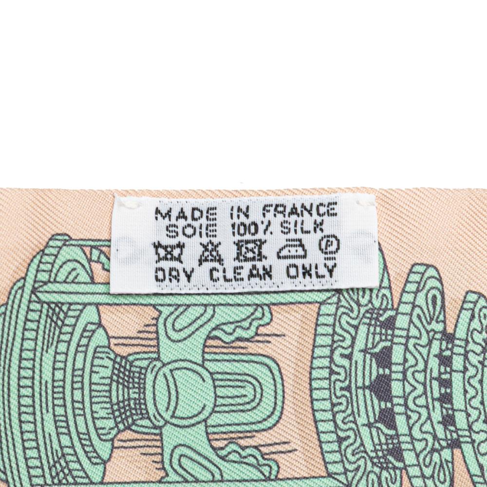 Hermès AB Hermès Pink Light Pink with Multi Silk Fabric Merveilleuses Lanternes Twilly Scarf France