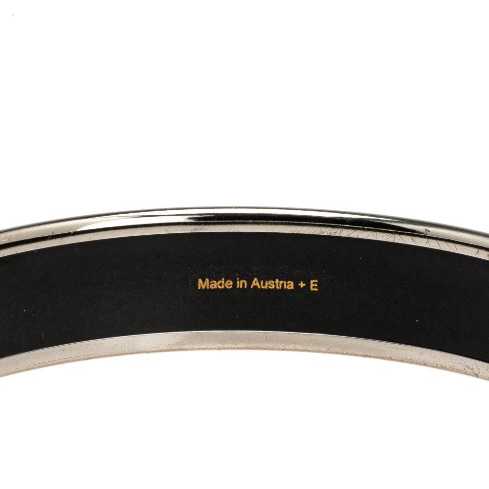 Hermès B Hermès Green Mint with Silver Enamel Other Narrow Moon Stars Bangle 65 Austria