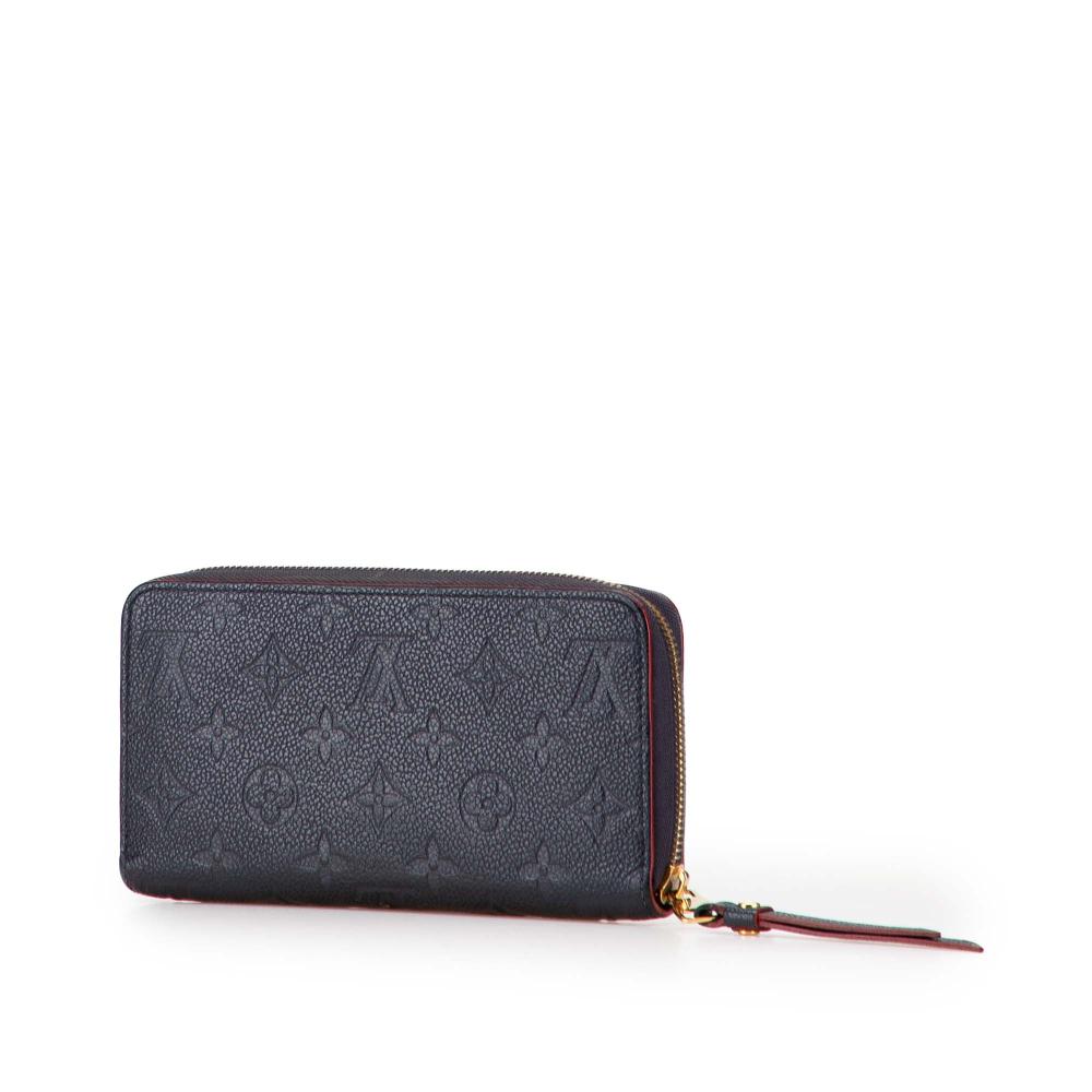 Louis Vuitton B Louis Vuitton Blue Navy Monogram Empreinte Leather Zippy Long Wallet France