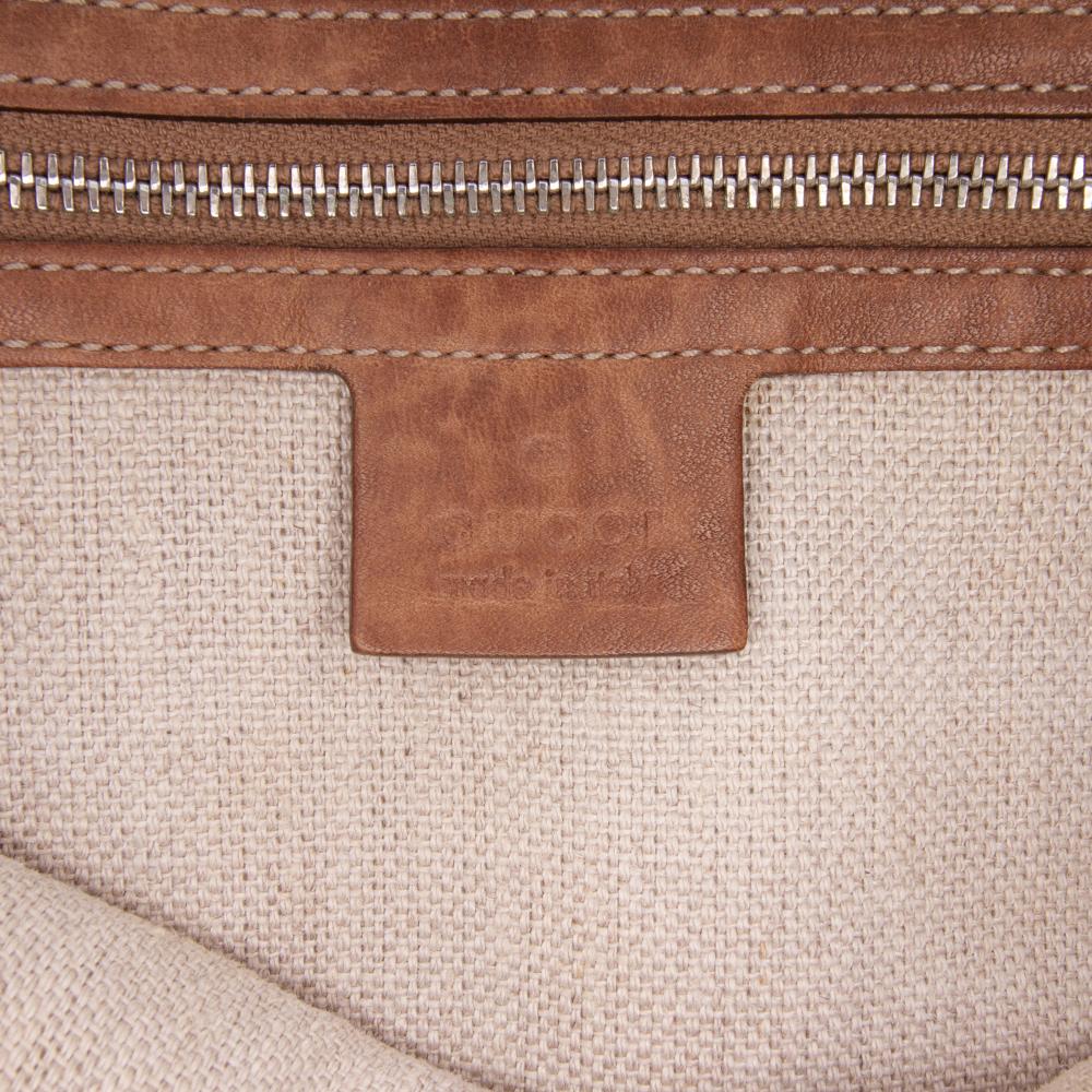 Gucci B Gucci Brown Straw Natural Material GG Libeccio Sunset Tote Italy