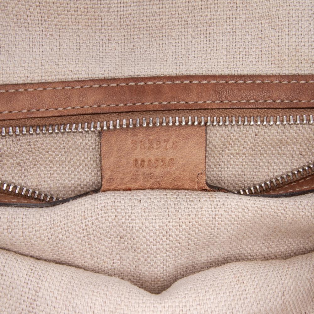 Gucci B Gucci Brown Straw Natural Material GG Libeccio Sunset Tote Italy