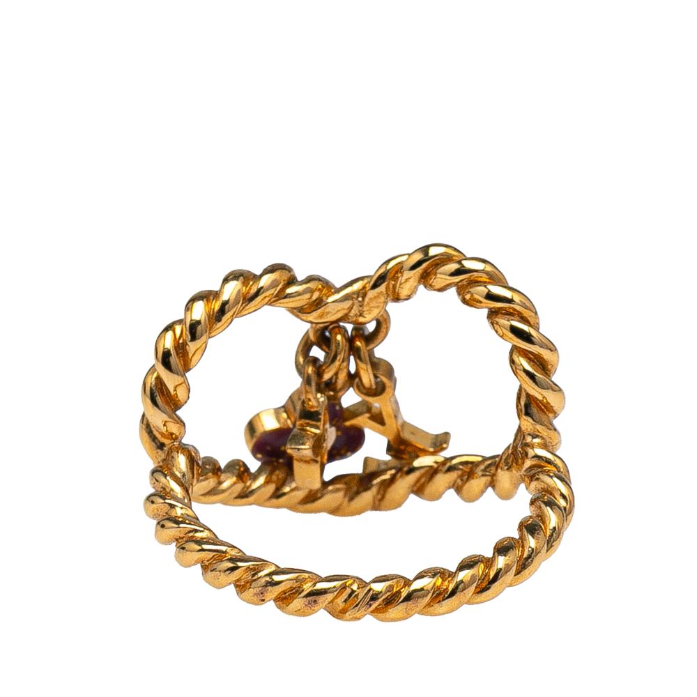Louis Vuitton AB Louis Vuitton Gold Gold Plated Metal Monogram Sweet Heart Ring France