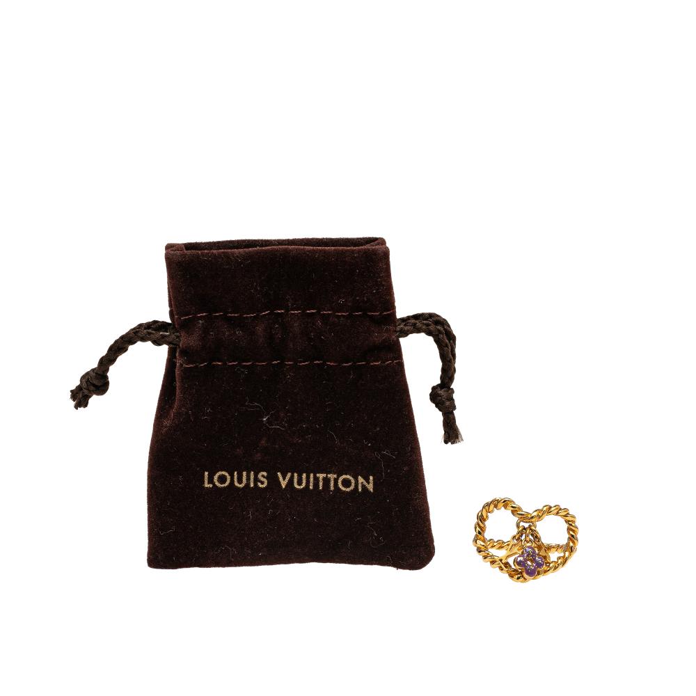 Louis Vuitton AB Louis Vuitton Gold Gold Plated Metal Monogram Sweet Heart Ring France