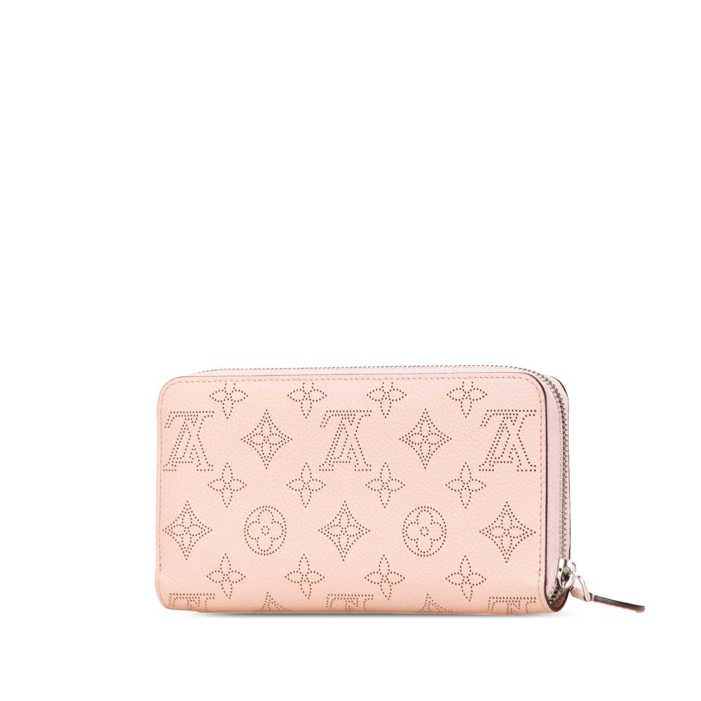 Louis Vuitton AB Louis Vuitton Pink Light Pink Calf Leather Monogram Mahina Zippy Wallet France