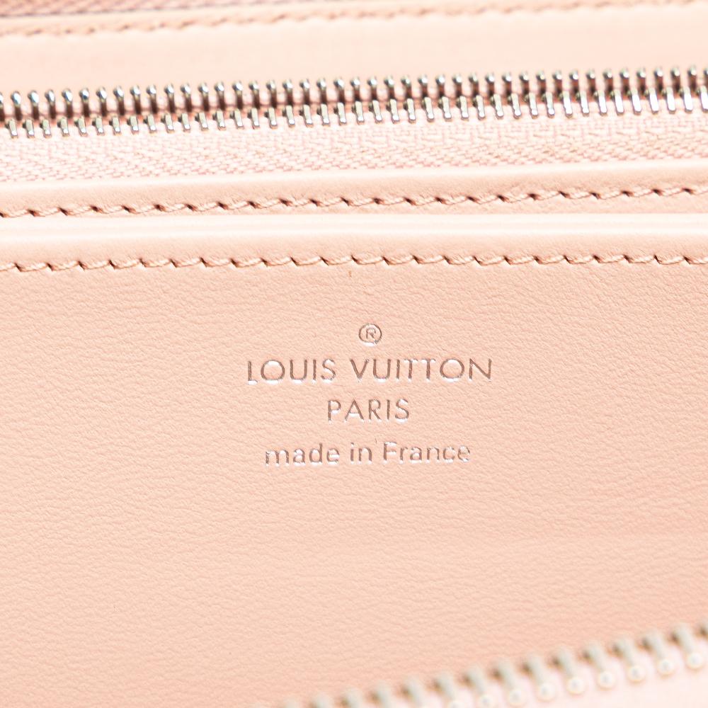 Louis Vuitton AB Louis Vuitton Pink Light Pink Calf Leather Monogram Mahina Zippy Wallet France