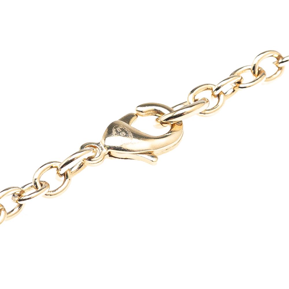 Chanel B Chanel Gold Gold Plated Metal Enamel CC Lion Book Locket Pendant Necklace Italy