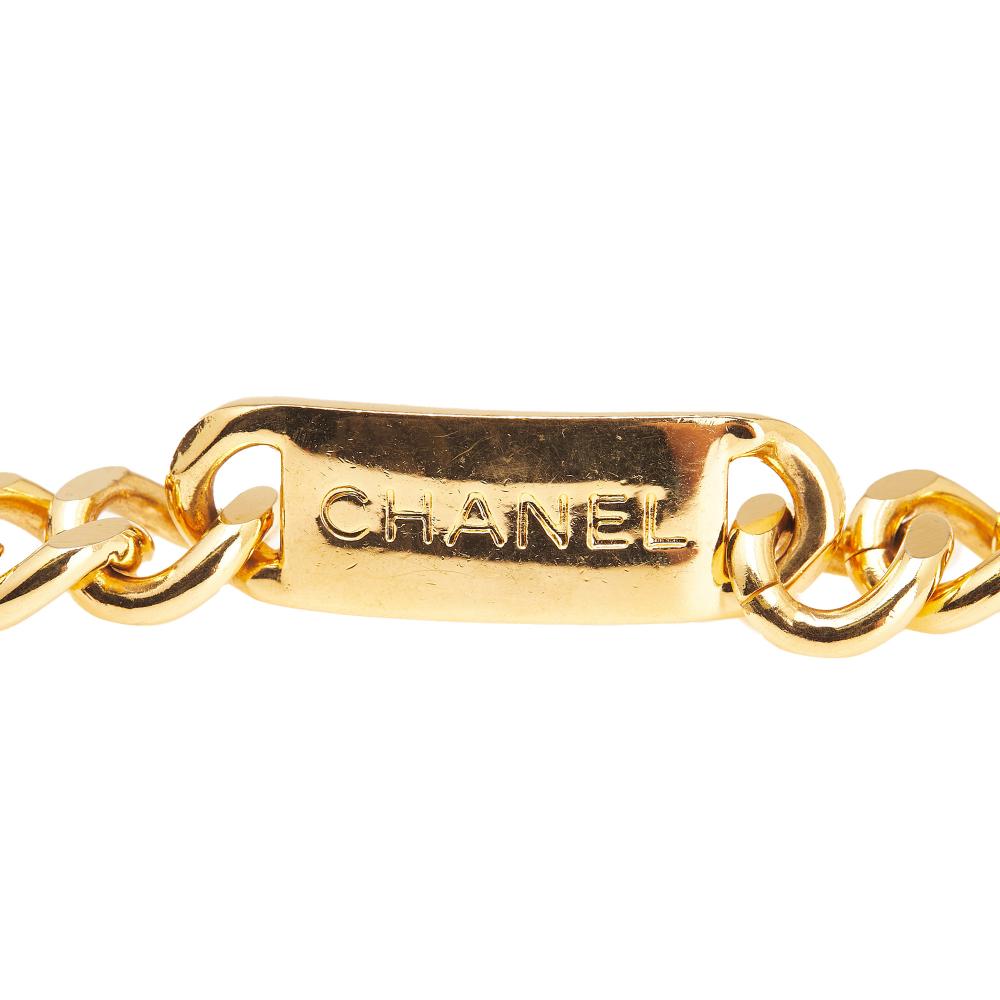Chanel B Chanel Gold Gold Plated Metal CC Medallion Chain Belt France