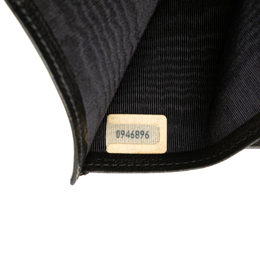 Chanel B Chanel Black Lambskin Leather Leather Double Stitched Lambskin Long Bill Wallet France