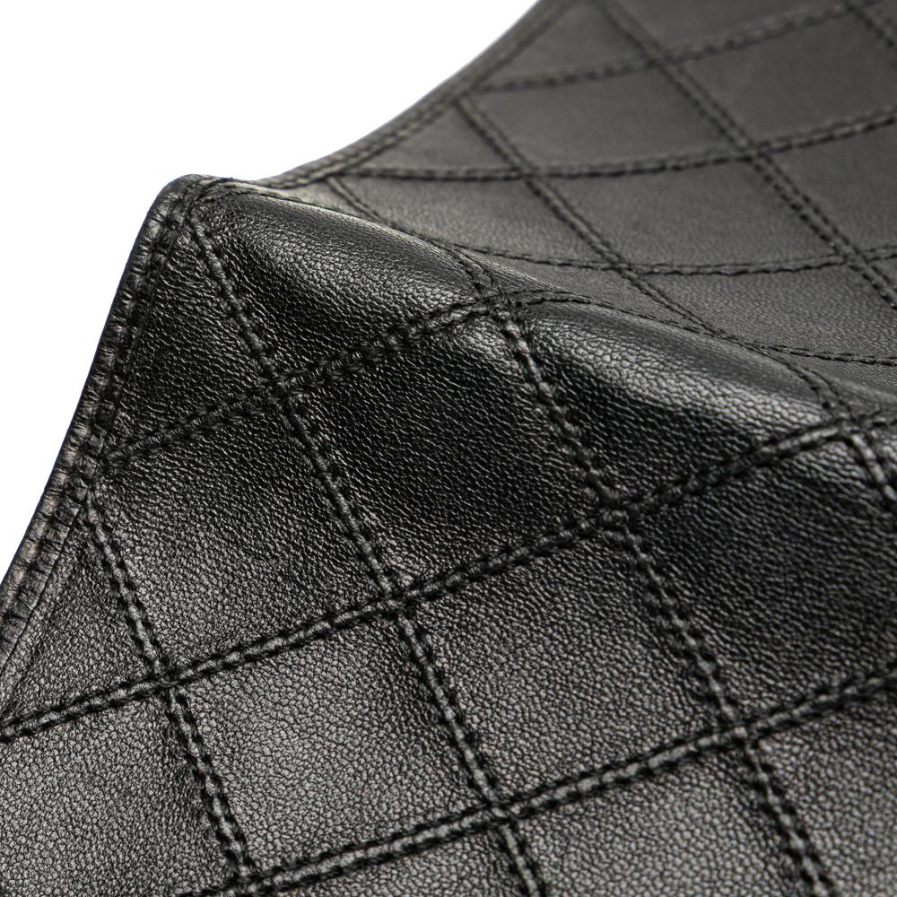 Chanel B Chanel Black Lambskin Leather Leather Double Stitched Lambskin Long Bill Wallet France