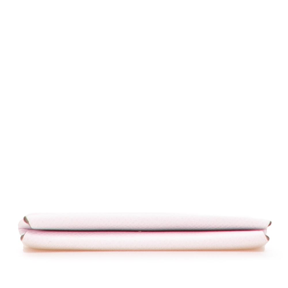 Hermès B Hermès Pink Light Pink Calf Leather Epsom Calvi Card Holder France