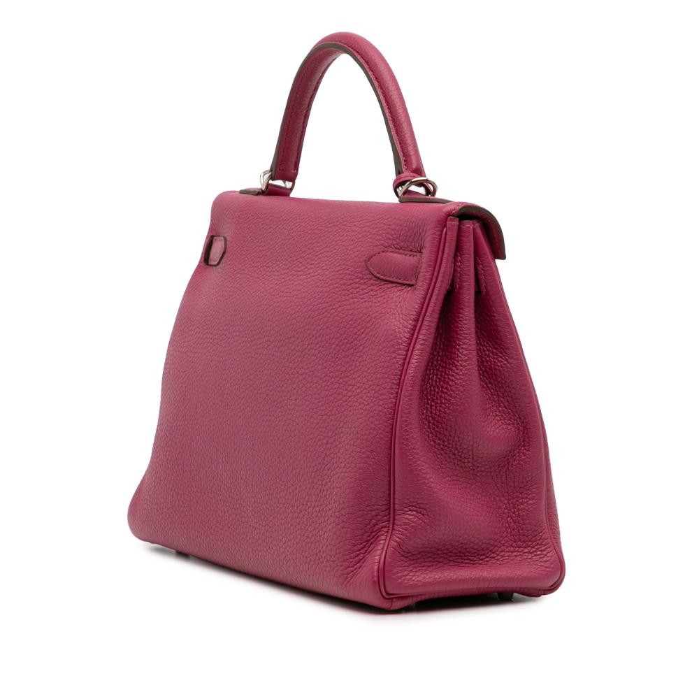 Hermès AB Hermès Purple Magenta Calf Leather Togo Kelly II Retourne 32 France