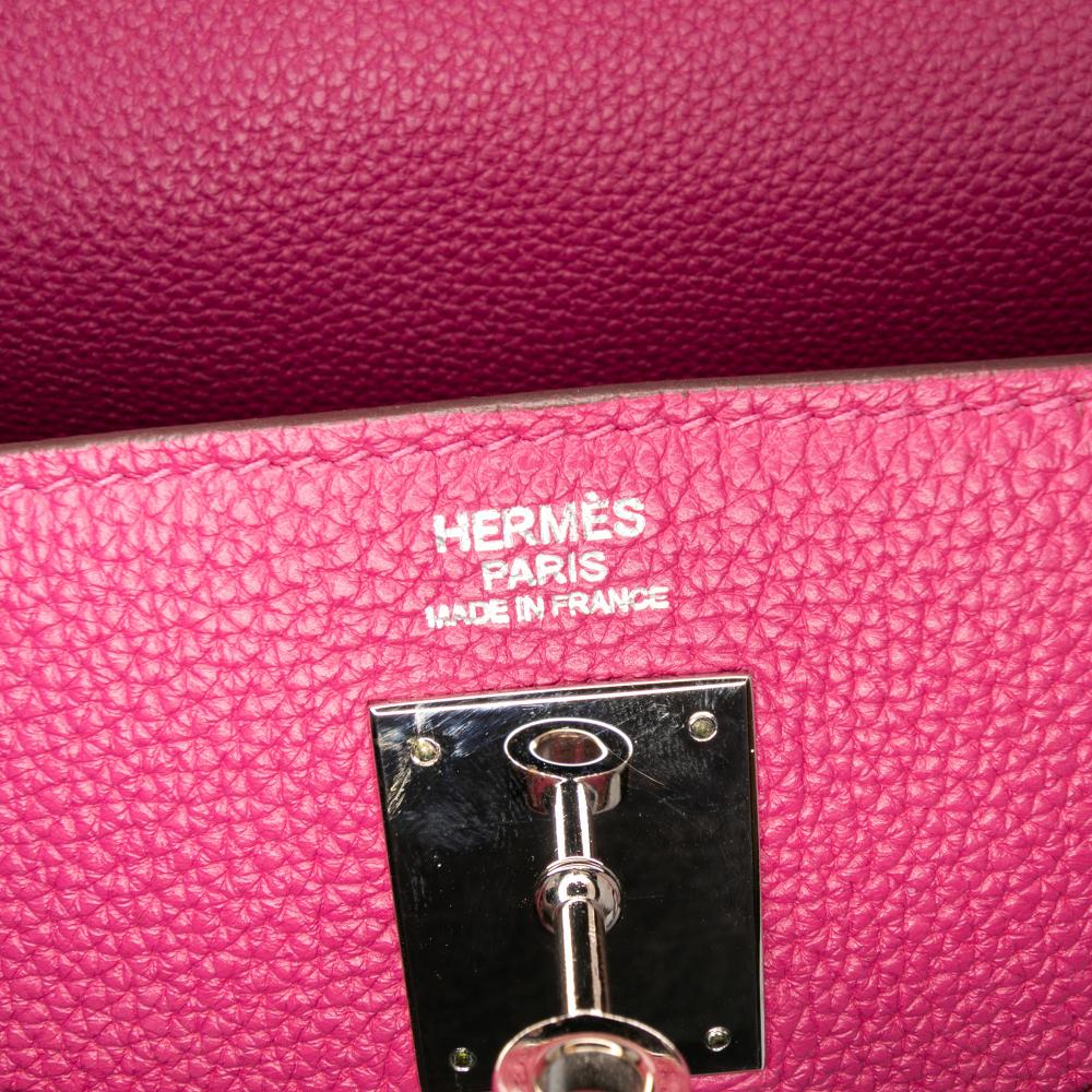 Hermès AB Hermès Purple Magenta Calf Leather Togo Kelly II Retourne 32 France