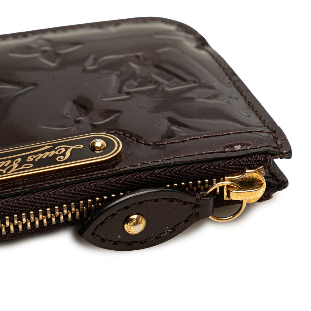 Louis Vuitton B Louis Vuitton Purple Vernis Leather Leather Monogram Vernis Key Pouch France