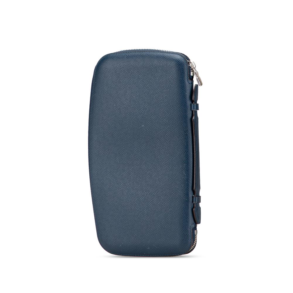 Louis Vuitton B Louis Vuitton Blue Navy Taiga Leather Leather Taiga Atoll Organizer France