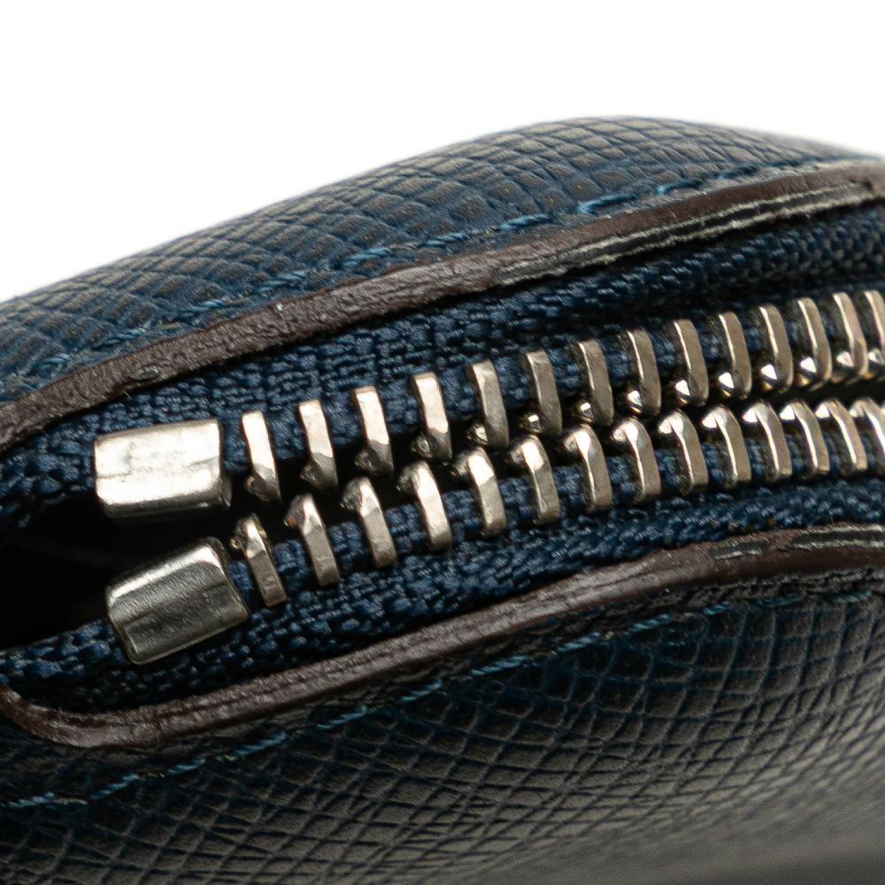 Louis Vuitton B Louis Vuitton Blue Navy Taiga Leather Leather Taiga Atoll Organizer France