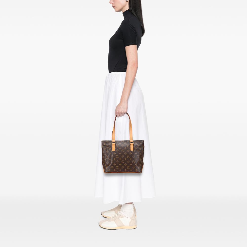 Louis Vuitton B Louis Vuitton Brown Monogram Canvas Fabric Monogram Cabas Piano France