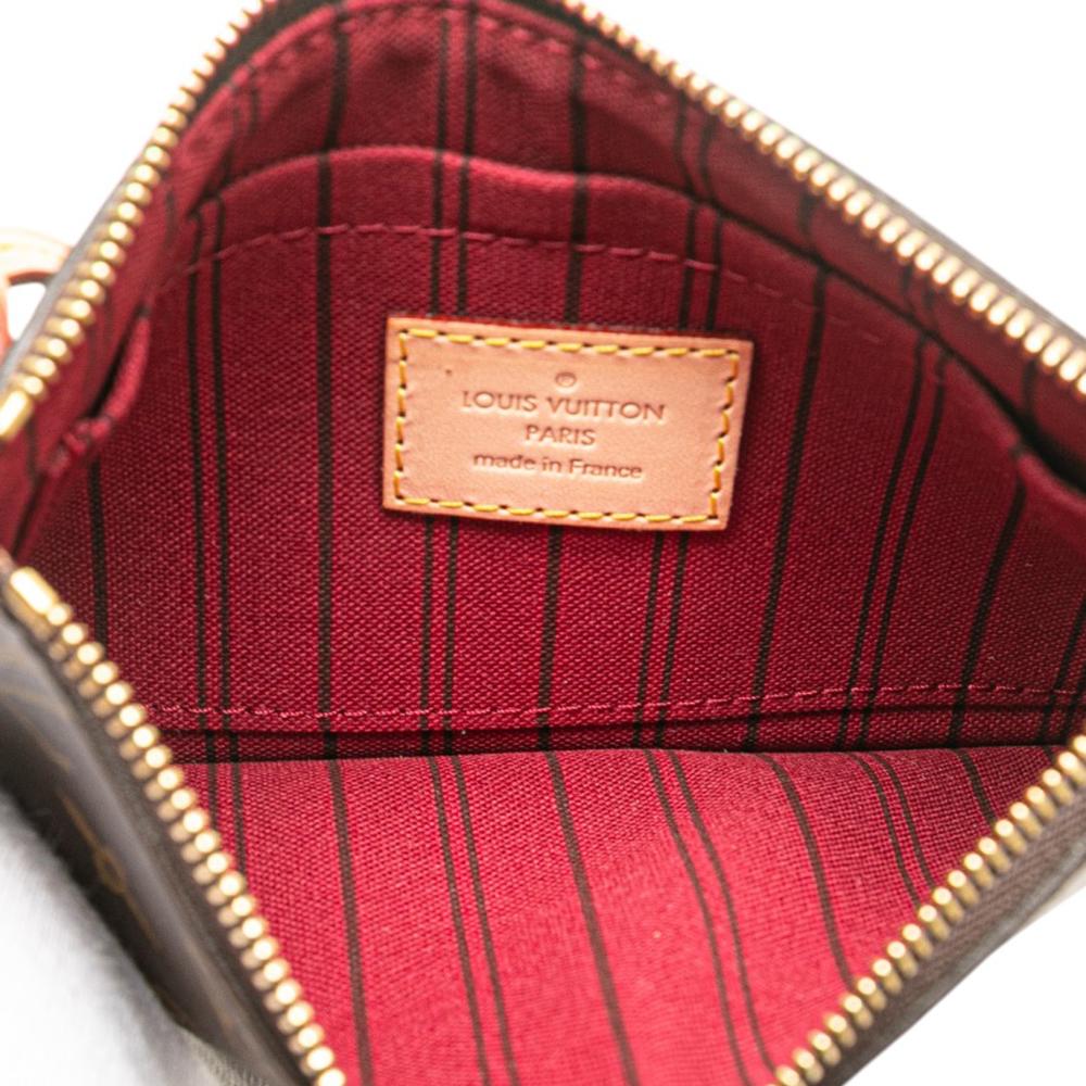 Louis Vuitton AB Louis Vuitton Brown Monogram Canvas Fabric Monogram Neverfull Pouch France