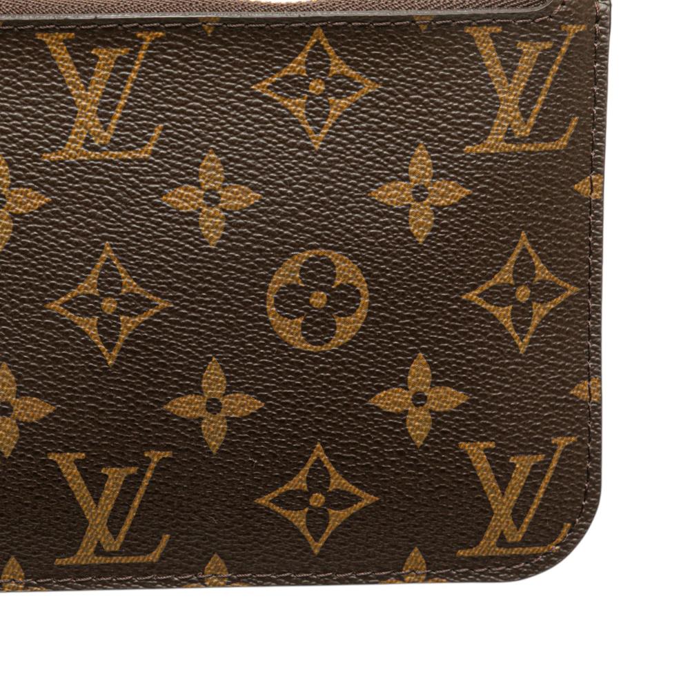 Louis Vuitton AB Louis Vuitton Brown Monogram Canvas Fabric Monogram Neverfull Pouch France