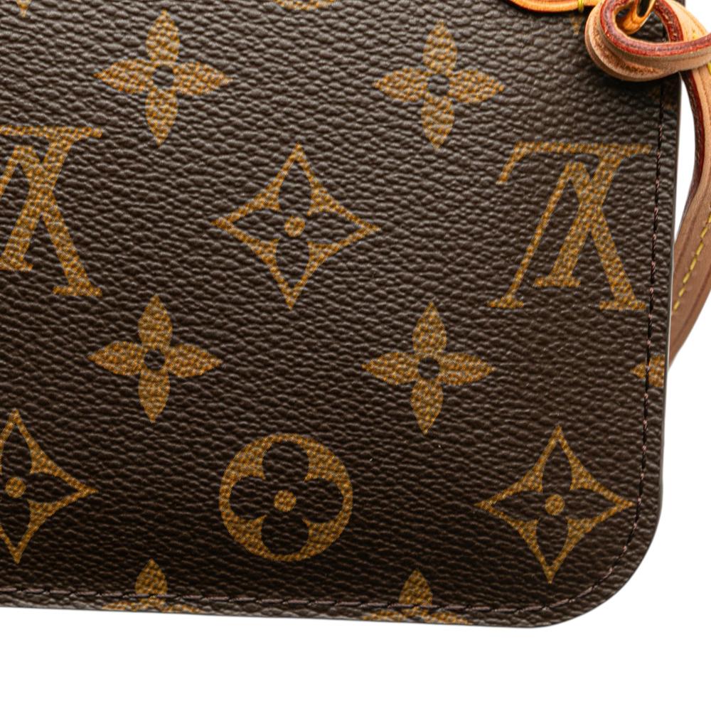 Louis Vuitton AB Louis Vuitton Brown Monogram Canvas Fabric Monogram Neverfull Pouch France