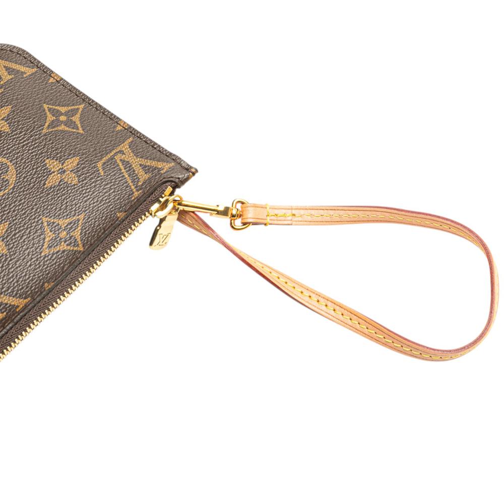 Louis Vuitton AB Louis Vuitton Brown Monogram Canvas Fabric Monogram Neverfull Pouch France