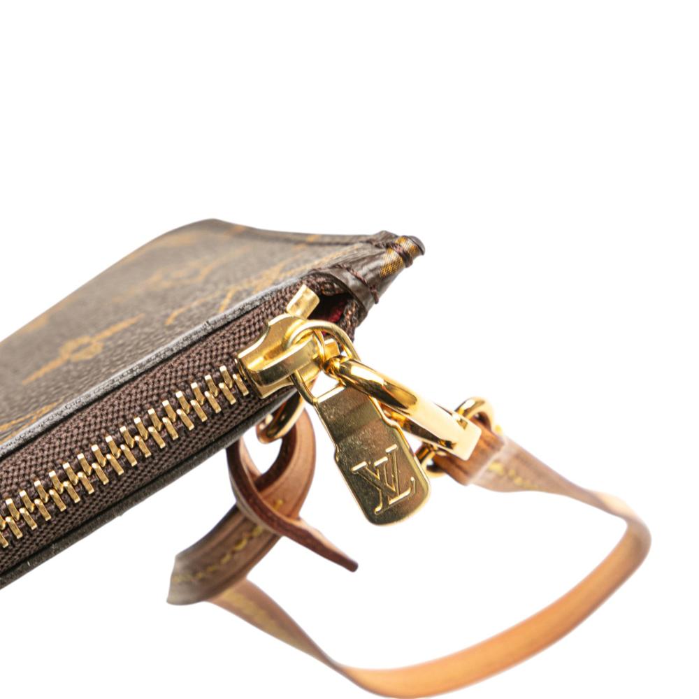 Louis Vuitton AB Louis Vuitton Brown Monogram Canvas Fabric Monogram Neverfull Pouch France