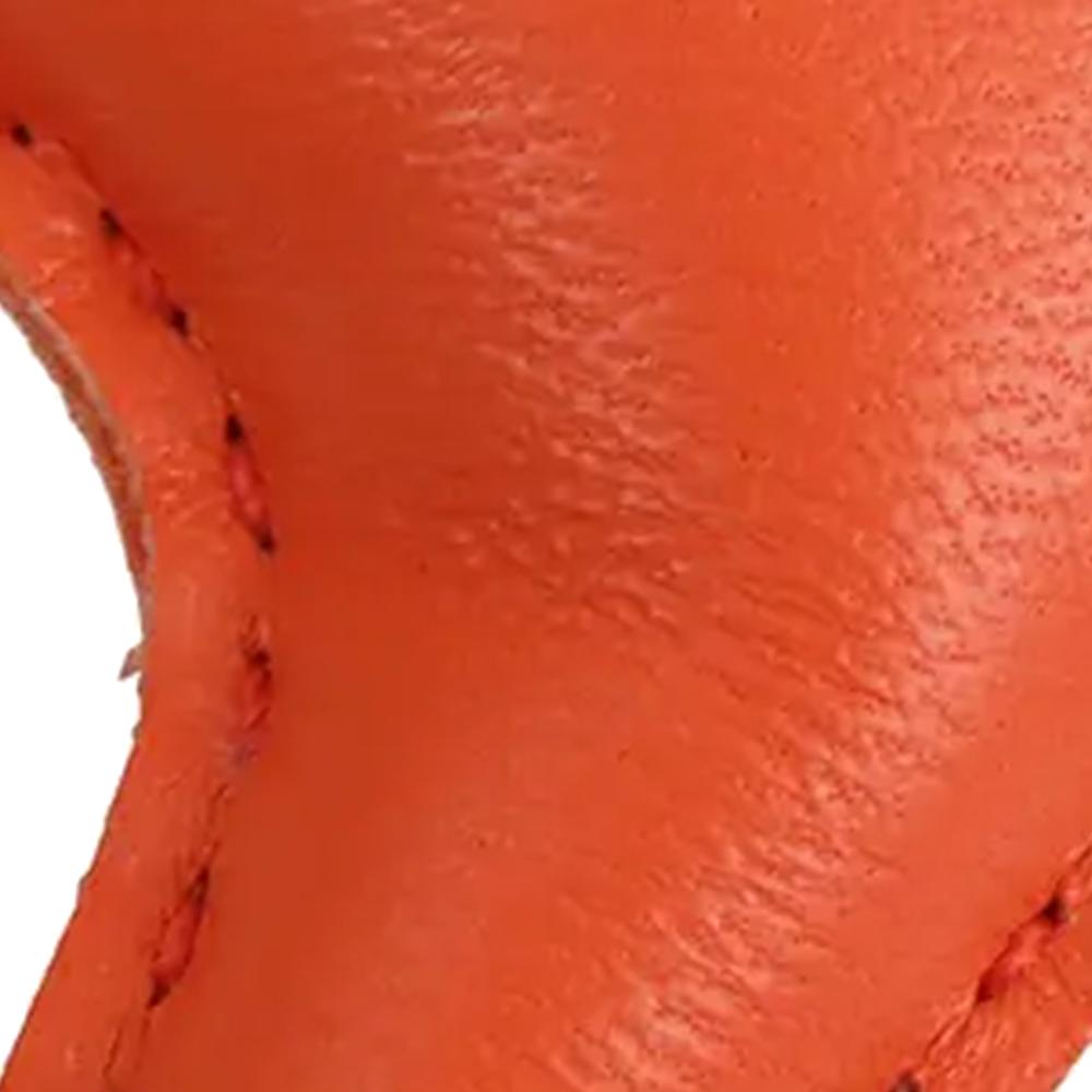 Hermès Orange Dark Orange Lambskin Leather Leather Milo Lambskin GriGri Rodeo Bag Charm PM France