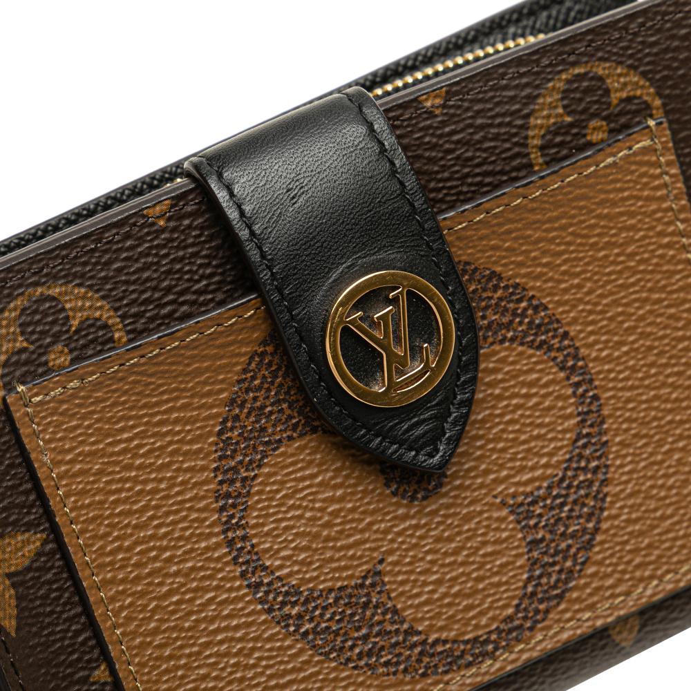 Louis Vuitton AB Louis Vuitton Brown Monogram Canvas Fabric Monogram Giant Reverse Juliette Wallet France