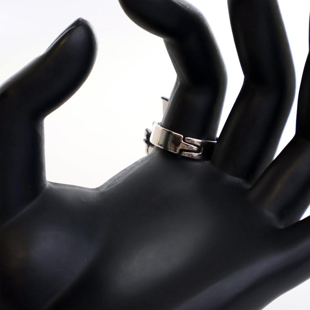 Louis Vuitton B Louis Vuitton Silver Palladium Metal Plated Enamel Fairytale Cocktail Ring Italy