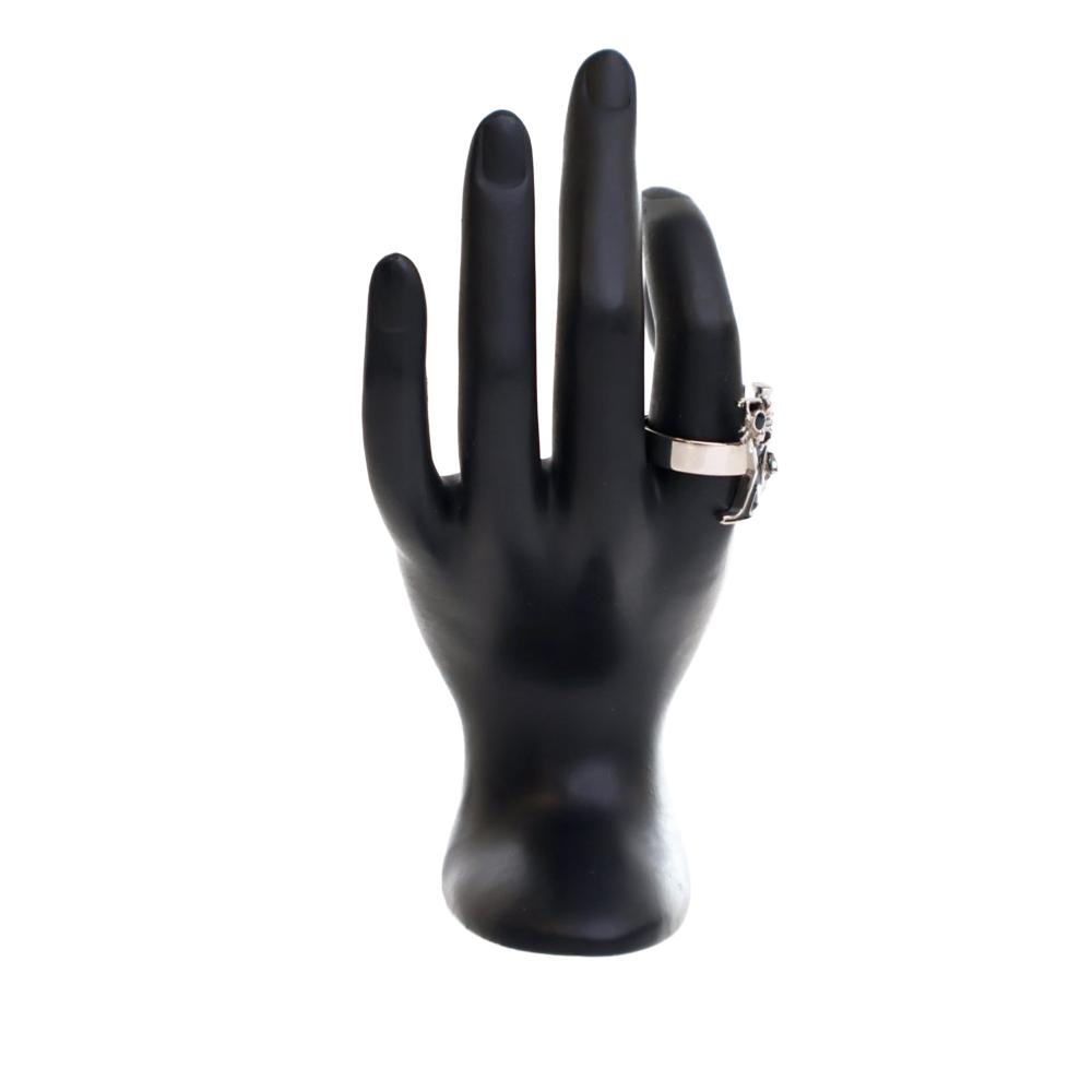 Louis Vuitton B Louis Vuitton Silver Palladium Metal Plated Enamel Fairytale Cocktail Ring Italy