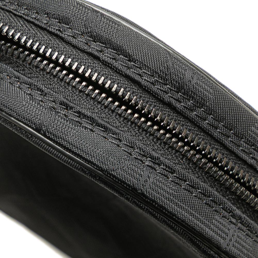 Chanel B Chanel Black Nylon Fabric New Travel Line Round Pouch Italy