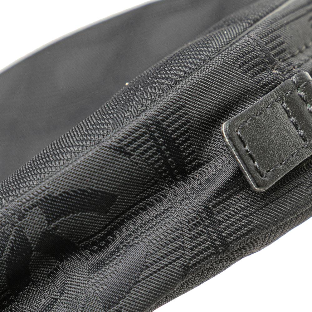 Chanel B Chanel Black Nylon Fabric New Travel Line Round Pouch Italy