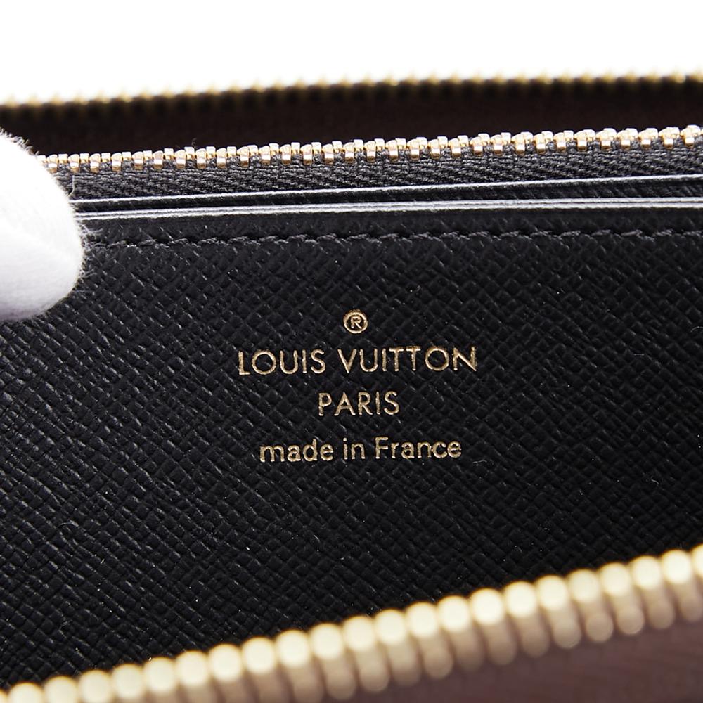 Louis Vuitton B Louis Vuitton Brown Monogram Canvas Fabric Monogram Giant Reverse Zippy Wallet France