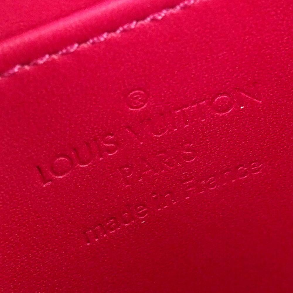 Louis Vuitton AB Louis Vuitton Pink Dark Pink Vernis Leather Leather Monogram Vernis Ikat Zippy Coin Purse France