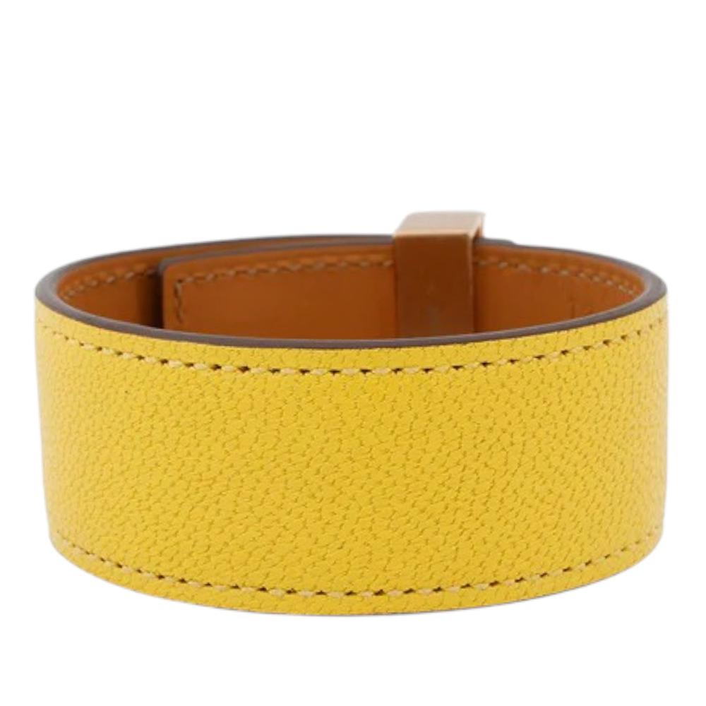 Hermès B Hermès Yellow Calf Leather Collier de Chien 24 Bracelet France