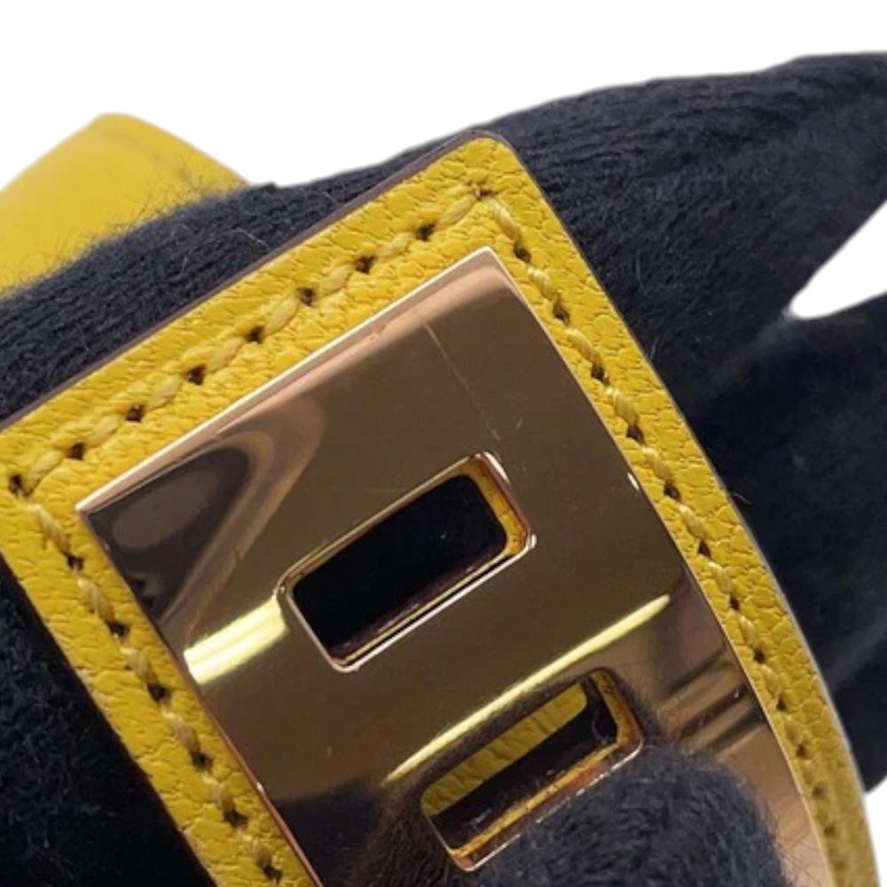Hermès B Hermès Yellow Calf Leather Collier de Chien 24 Bracelet France
