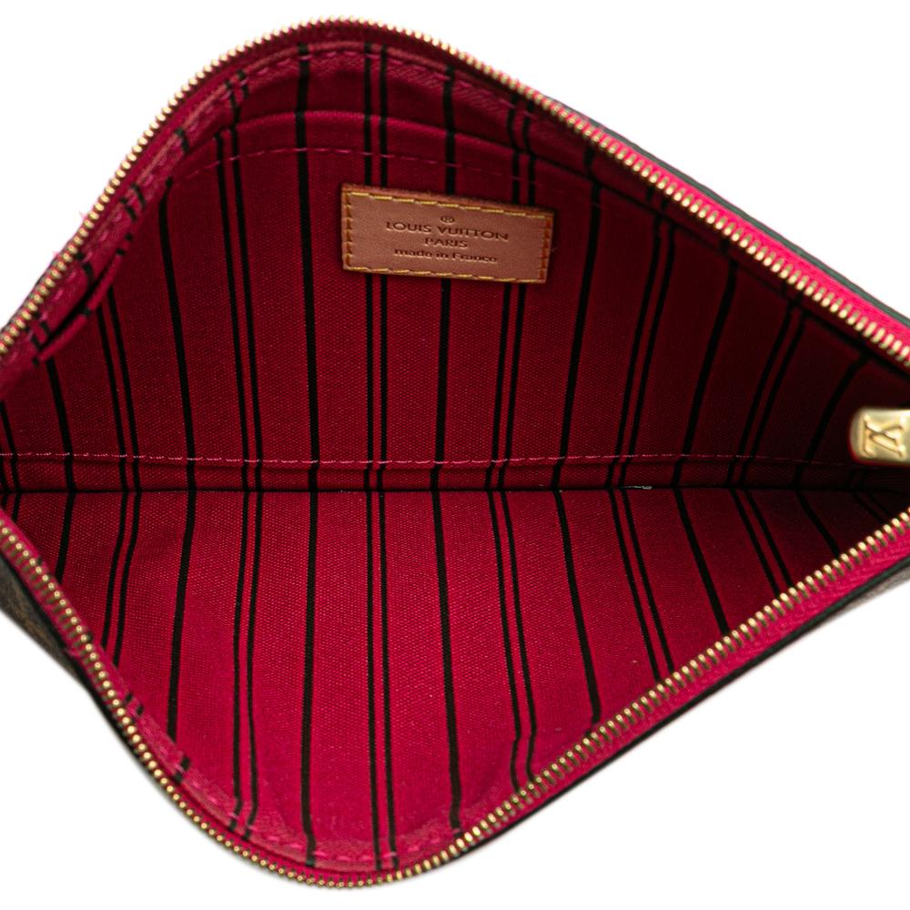 Louis Vuitton B Louis Vuitton Brown Monogram Canvas Fabric Monogram Neverfull Pouch France