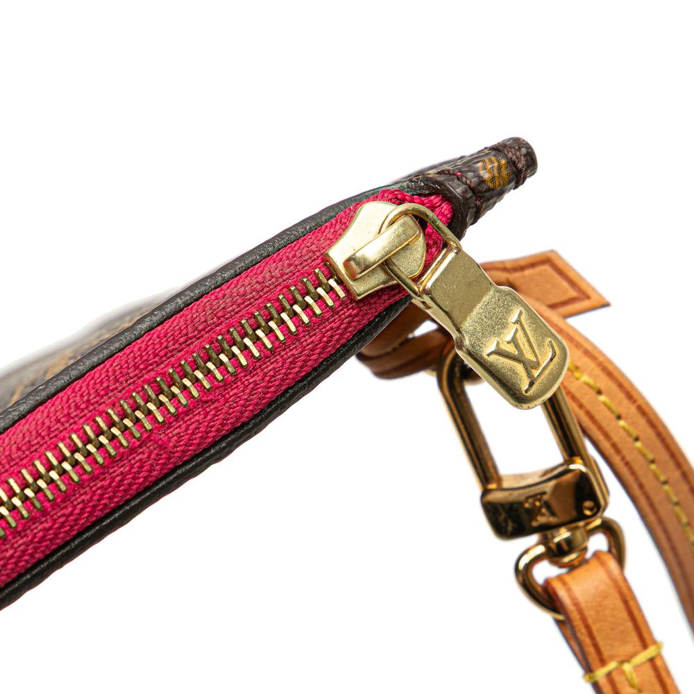 Louis Vuitton B Louis Vuitton Brown Monogram Canvas Fabric Monogram Neverfull Pouch France