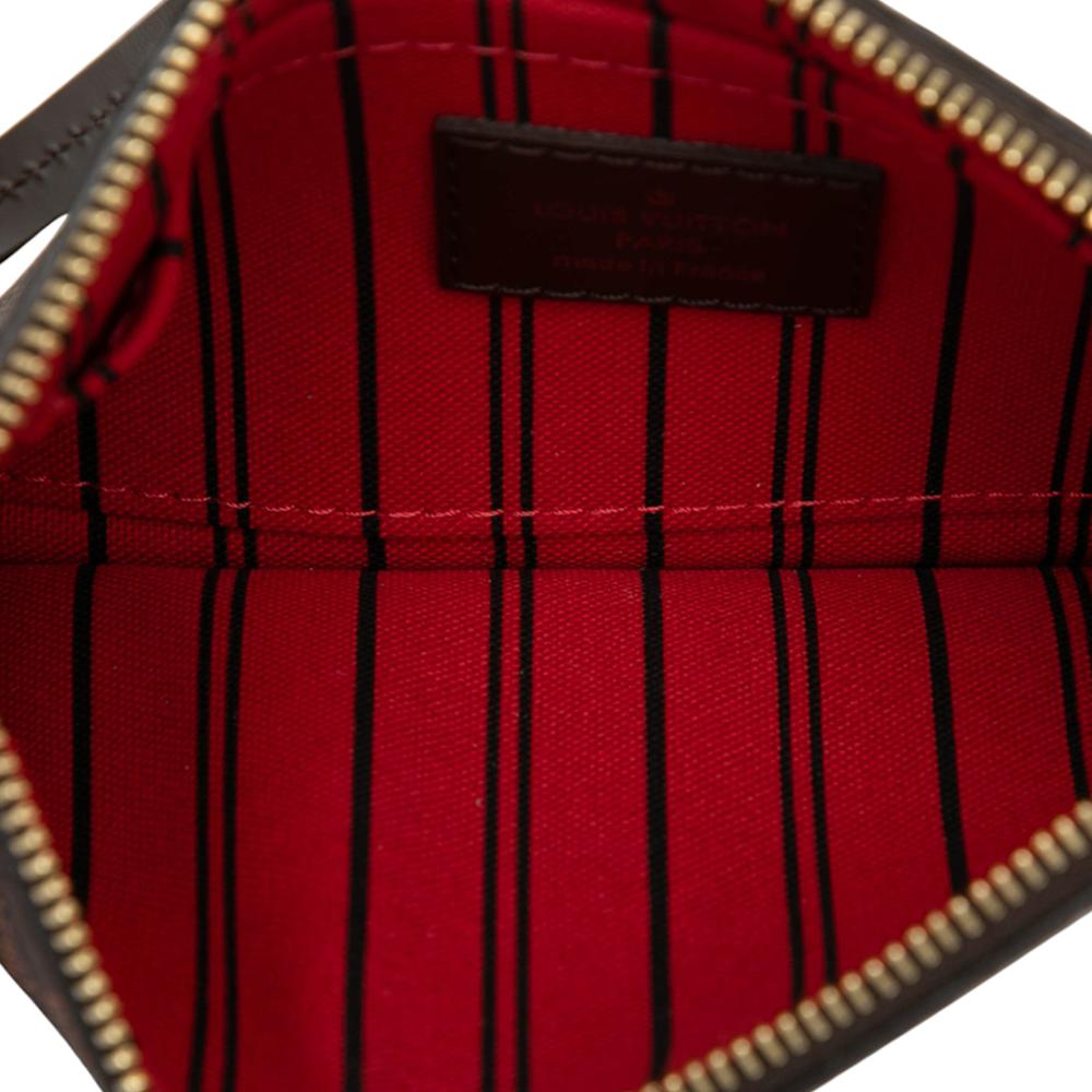 Louis Vuitton AB Louis Vuitton Brown Damier Canvas Fabric Damier Ebene Neverfull PM Pouch France
