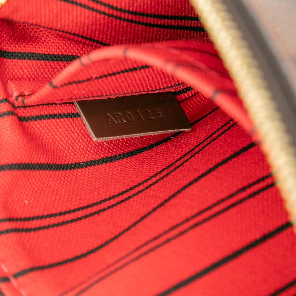 Louis Vuitton AB Louis Vuitton Brown Damier Canvas Fabric Damier Ebene Neverfull PM Pouch France