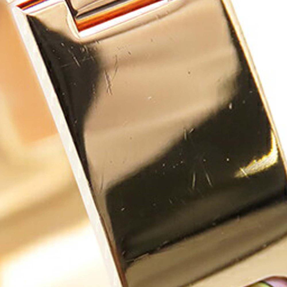 Hermès AB Hermès Pink Enamel Other Clic Anneau Flots Fleures Et Frontaux Bracelet PM France