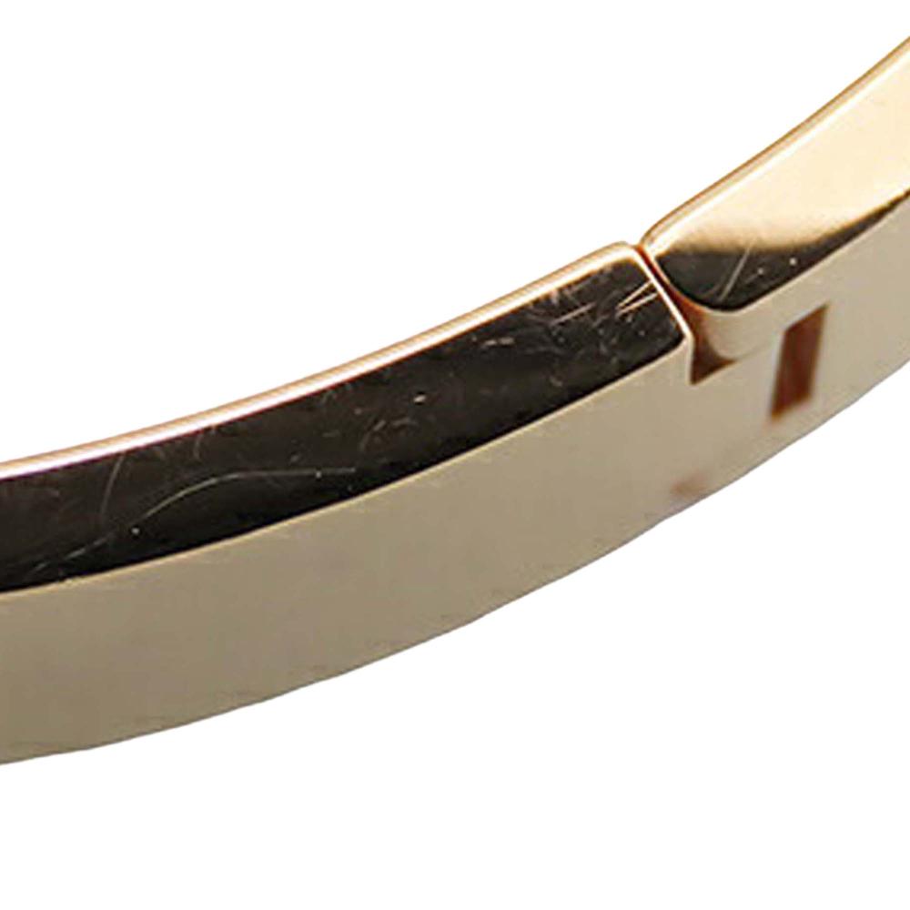 Hermès AB Hermès Pink Enamel Other Clic Anneau Flots Fleures Et Frontaux Bracelet PM France