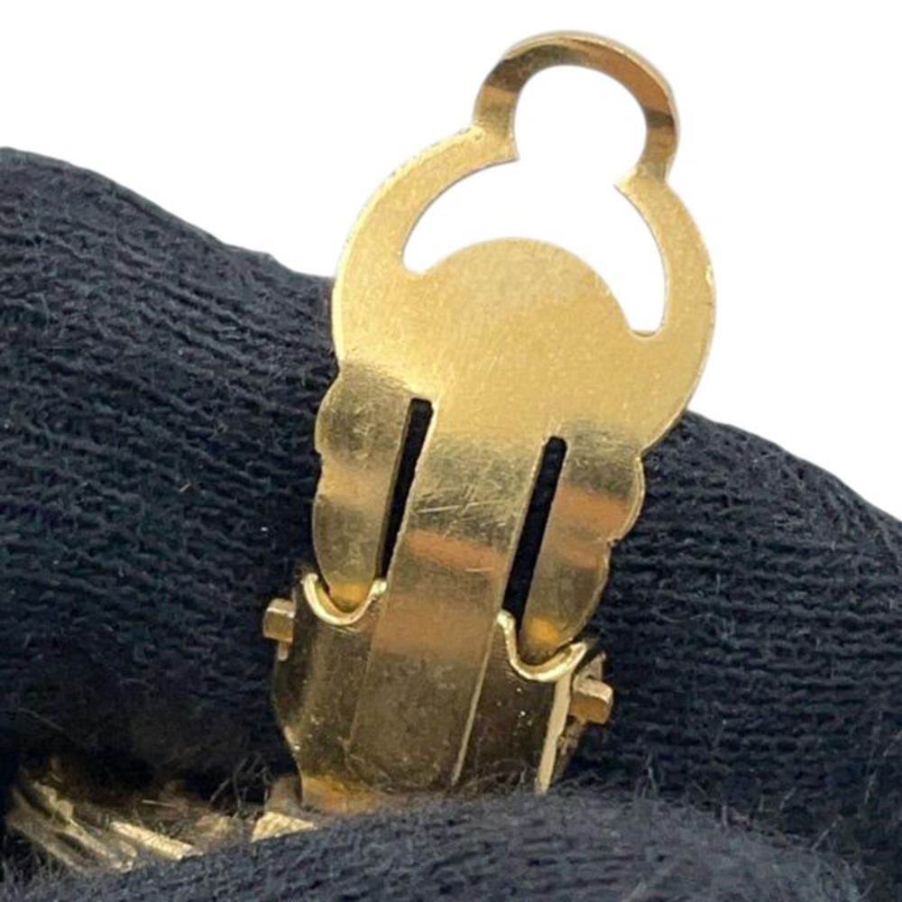 Chanel AB Chanel Gold with White Pearl Gold Plated Metal CC Faux Pearl Round Clip on Earrings France